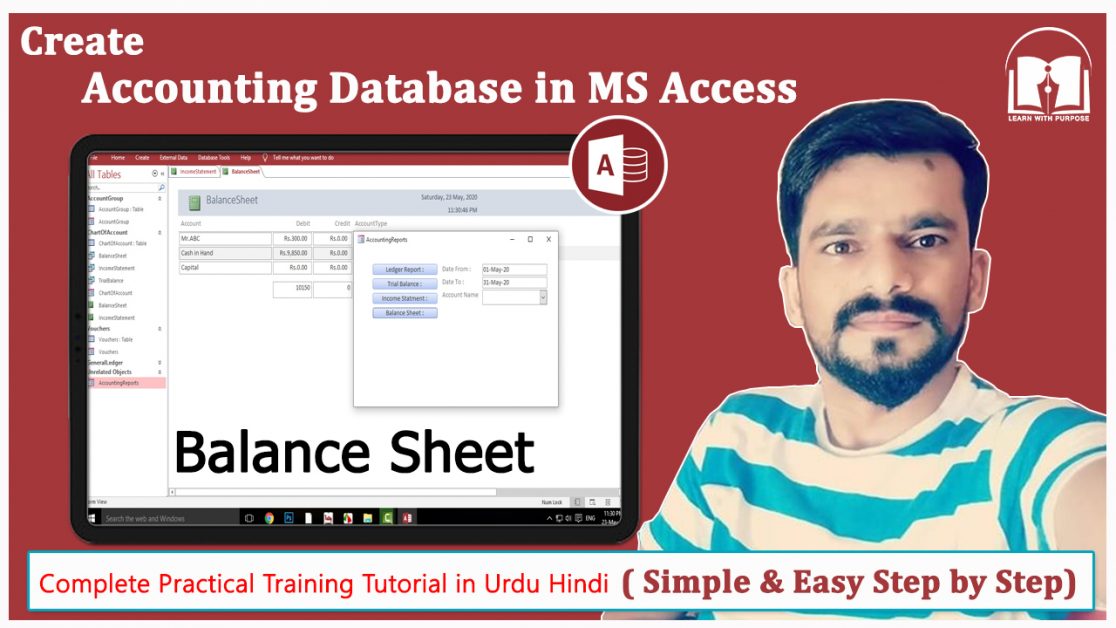 Read more about the article How to Make Balance Sheet in MS Access 2||Professional Accounting Database Urdu Hindi Tutorial P9
