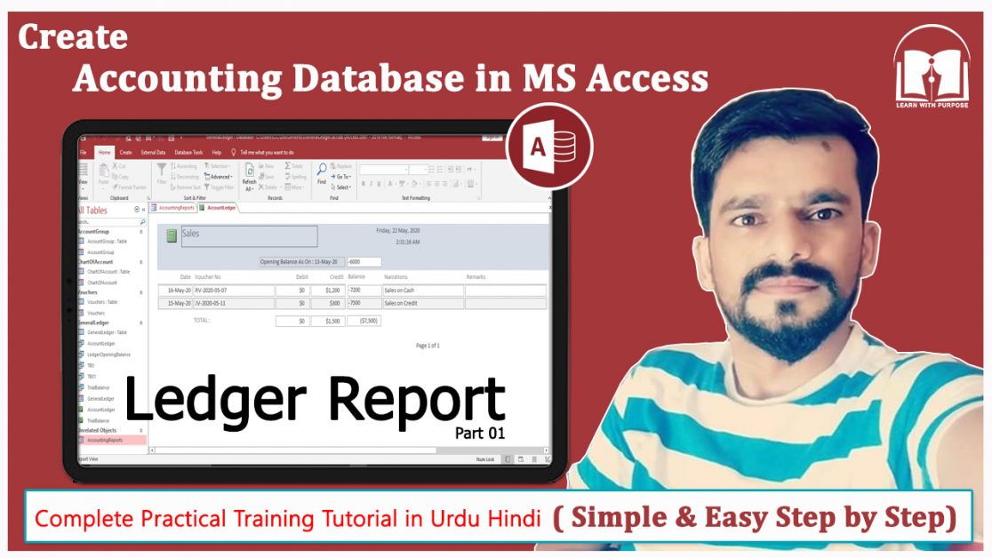 Read more about the article How to Make Ledger Report in MS Access 1 || Professional Accounting Database Urdu Hindi Tutorial P6